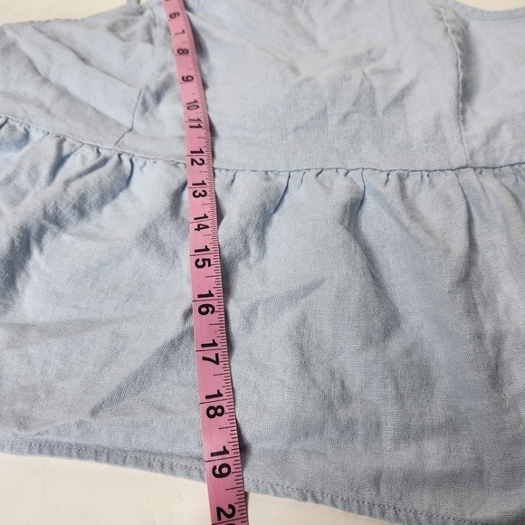 Pac Sun Size Large Linen Halter Top Back Bow - Picture 2 of 5